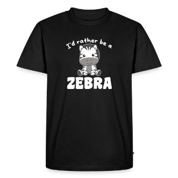 I'd rather be a zebra - cute zebra - Men's Premium Organic T-Shirt - black - Front - Nico (187cm)