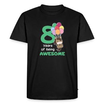 Cheval pour les enfants de 8 ans de huit ans - T-shirt Premium bio Homme - noir - Devant - Nico (187cm)
