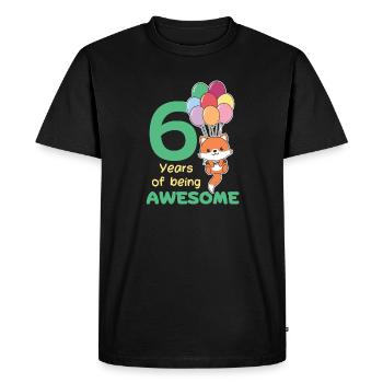 Fox pour les enfants de 6 ans de six ans - T-shirt Premium bio Homme - noir - Devant - Nico (187cm)