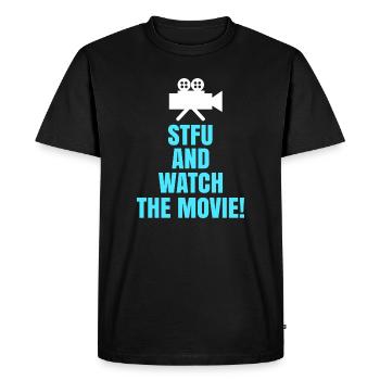 Movies, Theater, Camera, Statement, Movie Night, Movies - Men's Premium Organic T-Shirt - black - Front - Nico (187cm)