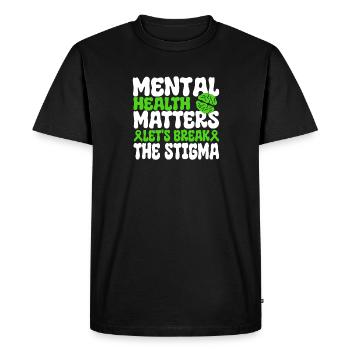 La santé mentale est importante, brisons la stigmatisation - T-shirt Premium bio Homme - noir - Devant - Nico (187cm)