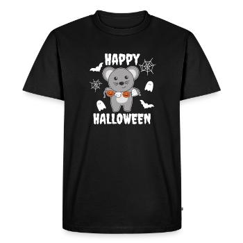 Mouse Happy Halloween Pumpkin Ghost Costume - Men's Premium Organic T-Shirt - black - Front - Nico (187cm)