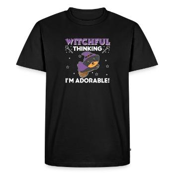 Rottweiler Halloween Sorcières Sorcières Je suis adorable - T-shirt Premium bio Homme - noir - Devant - Nico (187cm)