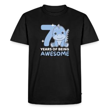 Dino pour les enfants de 7 ans - T-shirt Premium bio Homme - noir - Devant - Nico (187cm)