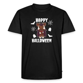 Okapi Happy Halloween Cute Vampire Costume - Men's Premium Organic T-Shirt - black - Front - Nico (187cm)