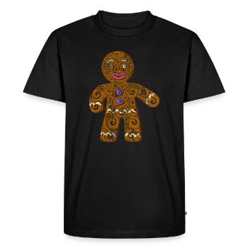 Biscuit - T-shirt Premium bio Homme - noir - Devant - Nico (187cm)