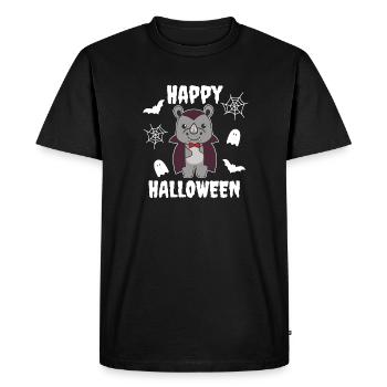 Rhinoceros Happy Halloween Cute Vampire Costume - Men's Premium Organic T-Shirt - black - Front - Nico (187cm)