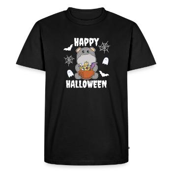 Nouilles Nouilles japonaises Halloween Hippo Ramen - T-shirt Premium bio Homme - noir - Devant - Nico (187cm)