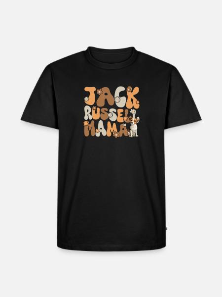 Jack Russell Terrier Groovy Jack Russell Mom - Men's Premium Organic T-Shirt - black