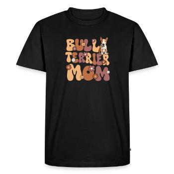 Bullterrier Groovy Bull Terrier Mom - Men's Premium Organic T-Shirt - black - Front - Nico (187cm)