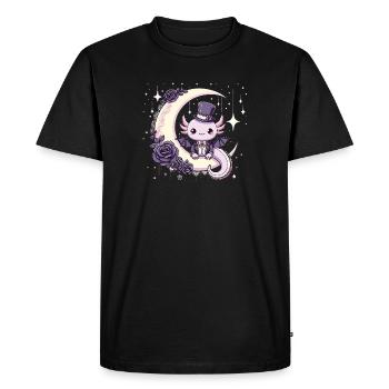 Kawaii gothique Axolotl couleurs Pastel gothique gothique - T-shirt Premium bio Homme - noir - Devant - Nico (187cm)