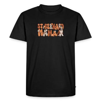 Bernhardiner Groovy St. Bernard Mama - T-shirt Premium bio Homme - noir - Devant - Nico (187cm)