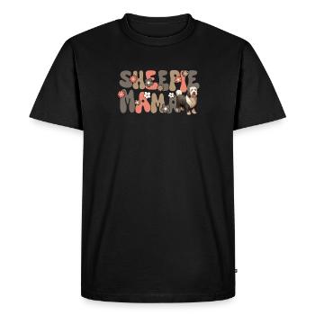 Old English Sheepdog Groovy Sheepie Mama - Men's Premium Organic T-Shirt - black - Front - Nico (187cm)