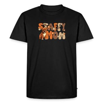 Staffordshire Bull Terrier Groovy Staffy Maman - T-shirt Premium bio Homme - noir - Devant - Nico (187cm)