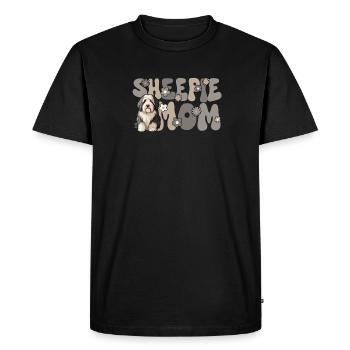 Old English Sheepdog Groovy Sheepie Mom - Men's Premium Organic T-Shirt - black - Front - Nico (187cm)