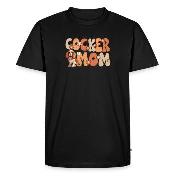 Cocker Épagneul Groovy Cocker Maman - T-shirt Premium bio Homme - noir - Devant - Nico (187cm)