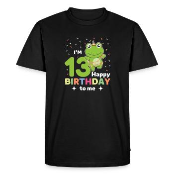 Grenouille pour les 13 ans pour les enfants de treize ans - T-shirt Premium bio Homme - noir - Devant - Nico (187cm)