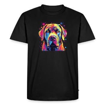 Aquarelle colorée Boerboel - T-shirt Premium bio Homme - noir - Devant - Nico (187cm)