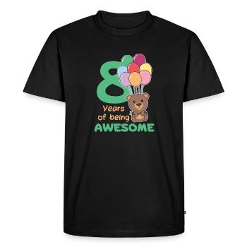 Ours pour les enfants de 8 ans de huit ans - T-shirt Premium bio Homme - noir - Devant - Nico (187cm)