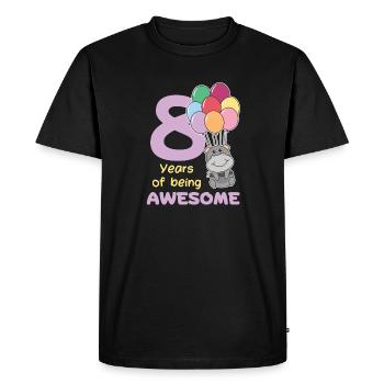 Hippopotame pour les enfants de 8 ans de huit ans - T-shirt Premium bio Homme - noir - Devant - Nico (187cm)