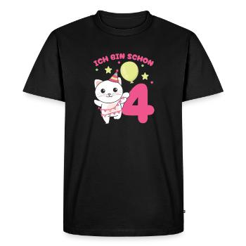 I've Been 4 Cats Birthday Kids - Men's Premium Organic T-Shirt - black - Front - Nico (187cm)