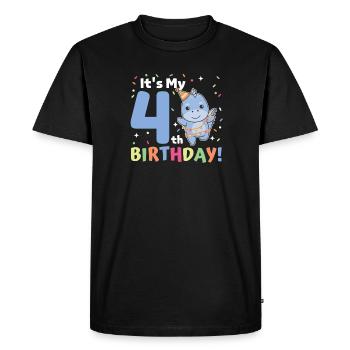 Dino pour les enfants de 4 ans - T-shirt Premium bio Homme - noir - Devant - Nico (187cm)
