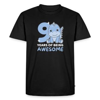 Dino pour les enfants de 9 ans - T-shirt Premium bio Homme - noir - Devant - Nico (187cm)