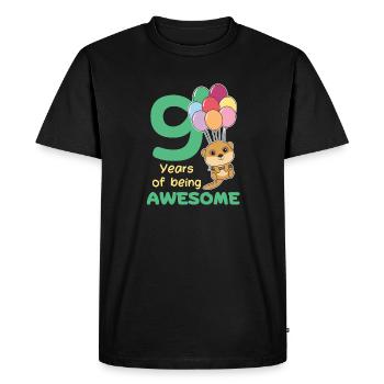 Meerkat for 9th birthday children nine years - Men's Premium Organic T-Shirt - black - Front - Nico (187cm)