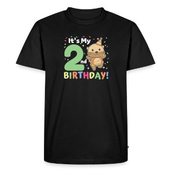 Loutre pour les enfants de 2 ans - T-shirt Premium bio Homme - noir - Devant - Nico (187cm)