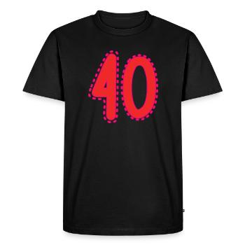 40 - T-shirt Premium bio Homme - noir - Devant - Nico (187cm)