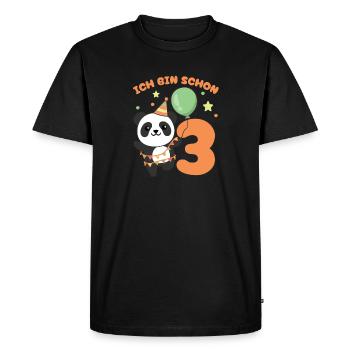 I'm already 3 panda's birthday kids - Men's Premium Organic T-Shirt - black - Front - Nico (187cm)