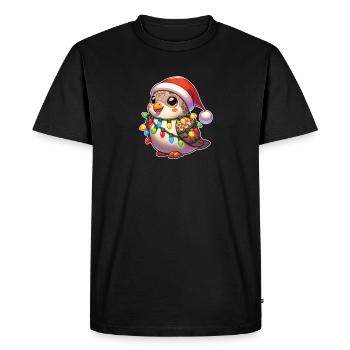Colombe de Noël - T-shirt Premium bio Homme - noir - Devant - Nico (187cm)