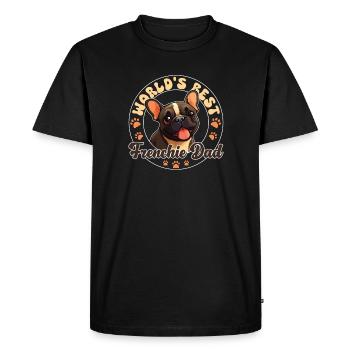 French Bulldog Dog Frenchie Dad - Men's Premium Organic T-Shirt - black - Front - Nico (187cm)
