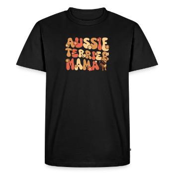 Australian Terrier Groovy Aussie Terrier Mom - Men's Premium Organic T-Shirt - black - Front - Nico (187cm)