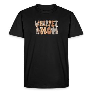 Whippet Groovy Whippet Mom - Men's Premium Organic T-Shirt - black - Front - Nico (187cm)