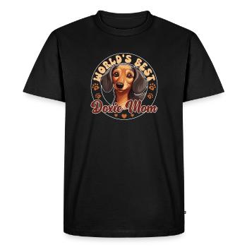 Dachshund Dog Doxie Mom - Men's Premium Organic T-Shirt - black - Front - Nico (187cm)