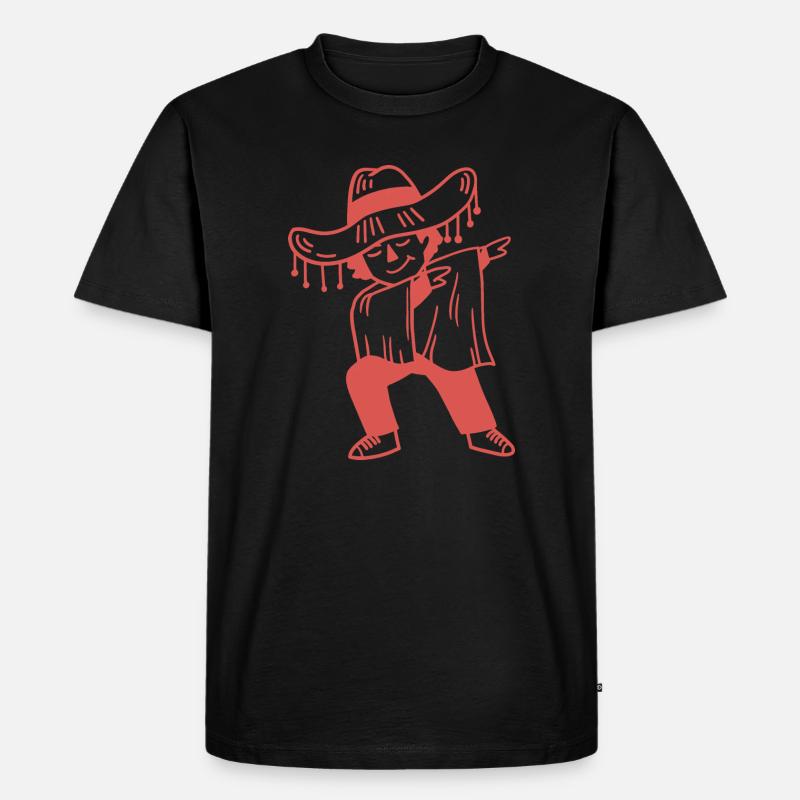 Dabbing Mexikaner Cinco de Mayo - Männer Premium Bio T-Shirt - Schwarz