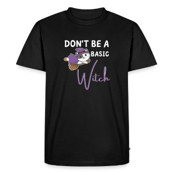 Chat Halloween Sorcière Les sorcières ne sont pas une sorcière de base - T-shirt Premium bio Homme - noir - Devant - Nico (187cm)