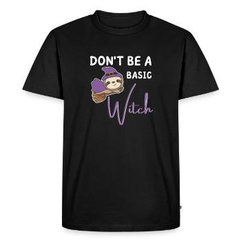 Les sorcières paresseuses d’Halloween ne sont pas des sorcières de base - T-shirt Premium bio Homme - noir - Devant - Nico (187cm)