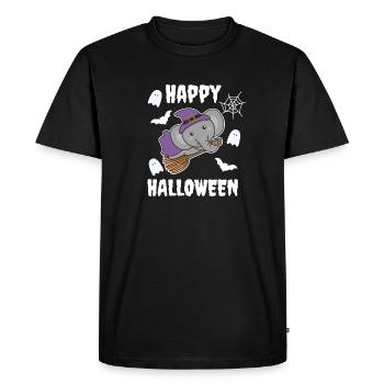 Elefant Happy Halloween Heks Hekse Børn Hekse Kostume - Herre Premium økologisk T-shirt - sort - Foran - Nico (187cm)