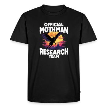 Équipe de recherche officielle Mothman Cryptid - T-shirt Premium bio Homme - noir - Devant - Nico (187cm)