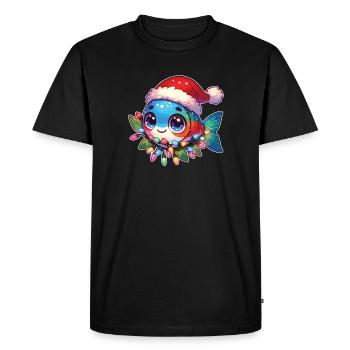 Fées de Noël Poisson Tetra - T-shirt Premium bio Homme - noir - Devant - Nico (187cm)