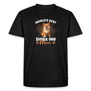 Shiba Inu Groovy Shiba Maman - T-shirt Premium bio Homme - noir - Devant - Nico (187cm)