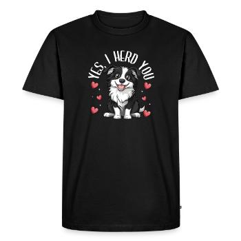 Border Collie Chien Border Collie je te rassemble - T-shirt Premium bio Homme - noir - Devant - Nico (187cm)