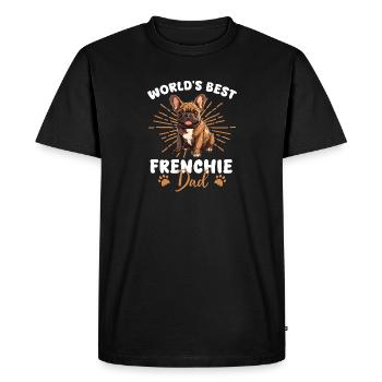 French Bulldog Dog Frenchie Dad - Men's Premium Organic T-Shirt - black - Front - Nico (187cm)