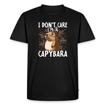Je m’en fiche je suis un capybara - sweet capybara - T-shirt Premium bio Homme - noir - Devant - Nico (187cm)