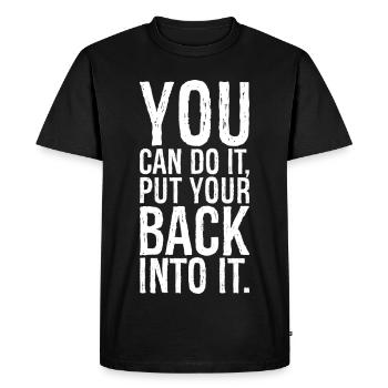 Vous pouvez le faire, mettez-vous dedans - T-shirt Premium bio Homme - noir - Devant - Nico (187cm)