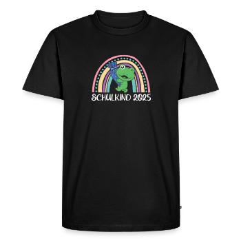 Écolier 2025 Inscription à l’école Frog School - T-shirt Premium bio Homme - noir - Devant - Nico (187cm)