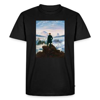 Vagabond au-dessus de la mer de brouillard Caspar David Friedrich - T-shirt Premium bio Homme - noir - Devant - Nico (187cm)
