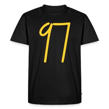 97 - Men's Premium Organic T-Shirt - black - Front - Nico (187cm)